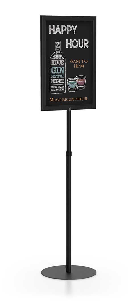8.5x11 Pedestal Sign Holder with Square Base