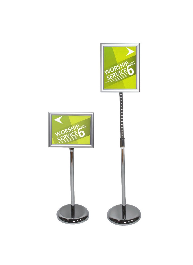 Advocate Pedestal Sign Stand 8.5"x11" Floor Standing Sign Holders  Display Aisle