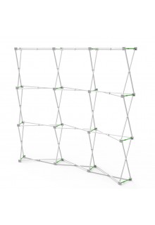 8ft curved Pop Up frame 3x3 8ft Curved Pop Up with Velcro Fabric