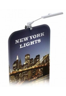 Clamp attaches to the top of the frame Cascade LED Light silver with Harmony tube frame