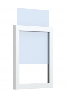 Frame accepts up to 1/4" thick insert Rolling Slatwall Stand, 1 Sided with Header