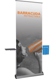 With optional table and literature pocket Banner Stand with optional table and literature pocket
