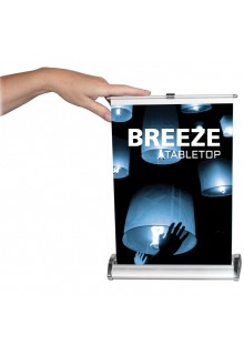 BREEZE 1: 13" h TableTop Sign Holders - Breeze retractable table top stand