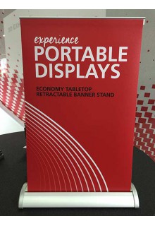 Ideal for countertop promotional banner Tabletop retractable banner stand