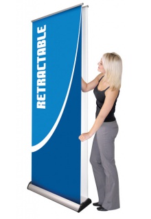 Visible graphic height: 60" - 83" Retractable Banner Stands Excalibur Visible graphic height is 60" - 83"