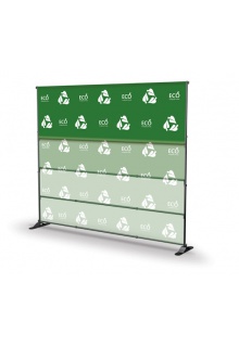 With Snap-On Crossbar, you can attach banner anywhere on upright poles Banner height adjustable with Snap-On Crossbar Kit