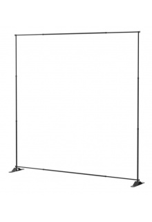BN5, black finish with standard diameter tubing 8x8 step and repeat banner stand