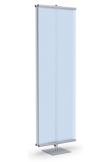 Height can be set up to 10' with 36" wide model Height can be set up to 10' with 36" wide GripGraphic banner stand