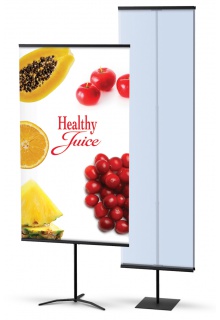 36" single sided with travel base and 24" double sided with square base 36" single sided with travel base and 24" double sided with square base