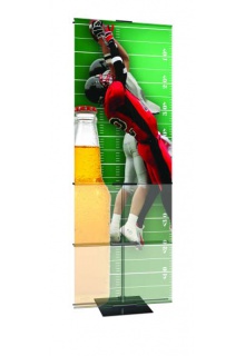 Use with 24" wide banner Height adjustable Retail banner stand with weighted base Promo Banner Stand