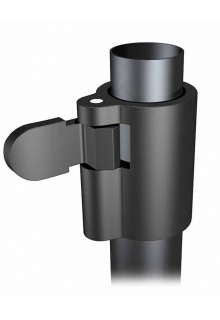 Snap lock allows quick height adjustment Snap lock allows quick banner stand height adjustment