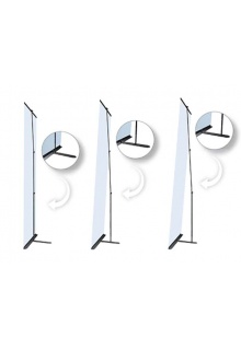 3 presentation angle positions Banner can be set angled for presentation