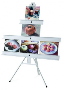 Each support accommodates frames up to 1-1/2" deep Gallery & Exhibit Wall easel