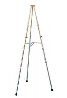 Brass plated steel easel Brass plated steel floor display easel