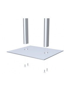 Oval shape double uprights with square base Dual upright with steel base