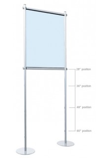 Crossbar position: 28", 36", 48", 60" Banner Stands - Apollo SnapGraphics