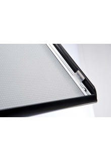 Easy open snap frame with mitered corner Easy open snap frame