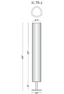Info Centers IC-TR-2 3-sided Info Center directory stand