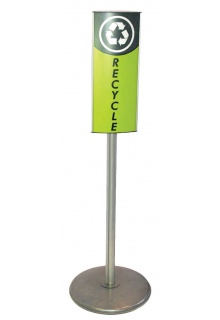 Two-sided Info Center requires 2 sets of graphics Curved 2 sided sign frame suitable for information signage