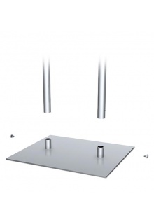 Rectangular base with metal support bushing Rectangular base with metal support bushing