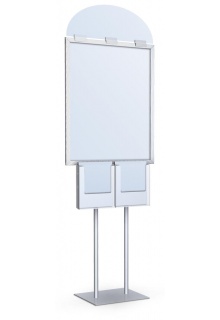 Information center with header clips 22x28 Poster sign holder stand with header clips