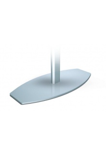 Laser cut steel bases, solid double bolt upright to base connection Weighted oval shape base for ovesize poster sign holder stand