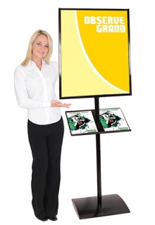 Poster sign stand with emovable shelf 22x28 poster sign holder stand with removable shelf