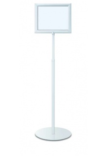 1" wide x 5/8" deep metal frame Adjustable pedestal sign holder floor stand 11x14