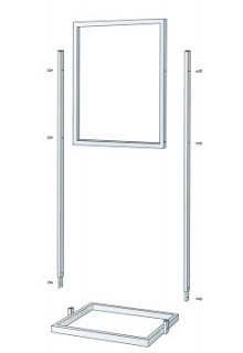 Easy assembly 22x28 poster sign holder for retail store