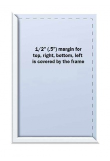 21"w x 27"h viewable area 22x28 aluminum sign holder