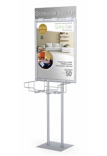 With optional wire literature basket Floor Standing Signs/Floor Standing Sign Frames - Poster Stands