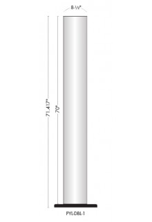 Pylon Two-Sided 8-1/2"w x 70"h Floor Standing Sign Holders - Pylon Two-Sided 8-1/2"w x 70"h