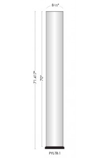 Pylon Three-Sided 11"w x 70"h Floor Standing Sign Holders - Pylon Three-Sided 11"w x 70"h