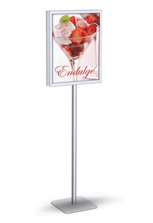 Frames are moveable along the upright Sign frames are moveable along the upright