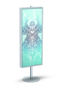 22" w x 56" h with round base SignPost Frame Stand 22" w x 56" h with round base