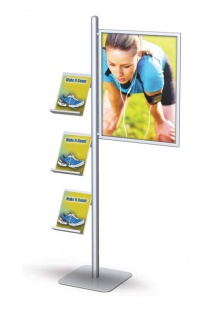 One frame with 3 Left mount literature holders One side mount frame with 3 literature holders