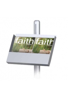 Center mount catalog holder Floor Standing SignPost stand with literature holder