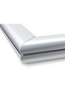 Perfex Curvilinear Silver Finish Hanging Displays - Perfex Magnetic Mount 8-1/2"x11"