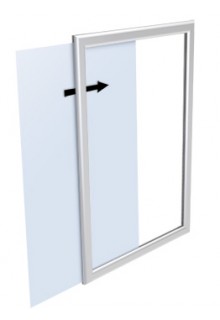 Graphic insertion from side slot Side insert slot