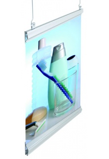 Silver finish Economical banner hanging hardware for retail stores