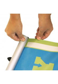 Snap graphic rail for easy change-out Sold as a set of top and bottom crossbar