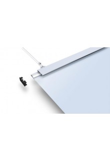 Hanging wires not included Banner hanger rails with aluminum case and thin profile snap grip