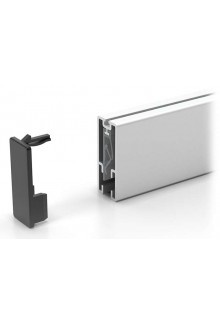 End cap clicks in securely and clicks out Aluminum sign gripper with end caps