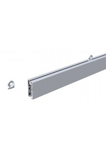 Slide hanging clips to crossbar Hanging Displays - Slimline SnapGraphic Grippers