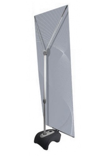 Base holds 4.25 gallons of water Outdoor banner stand base with water base