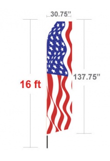 16ft high outdoor econo flag Outdoor Displays - Econo Feather Flag 16ft Kit