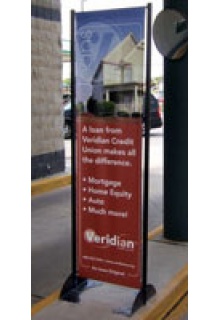 6' high outdoor sign display stand 6' Messenger Outdoor sign display stand