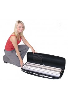 Comes with a form molded bag Advance Double-sided Telescoping Roll Up Banner Stand
