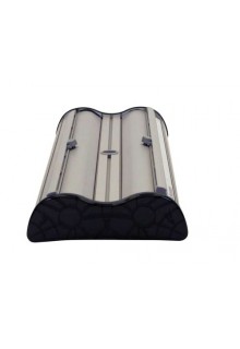 Advance base 31.5” wide double-sided roll-up banner stand with extra banner storage cassette