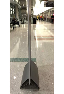 5-1/2" high metal sign base Rigid Graphic Displays - Curvette Mounts